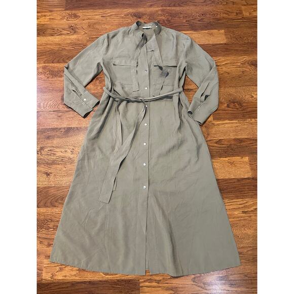 Vince Women's Soft Utility Shirt Dress - Size Medium Effortless Street Style - Picture 1 of 10